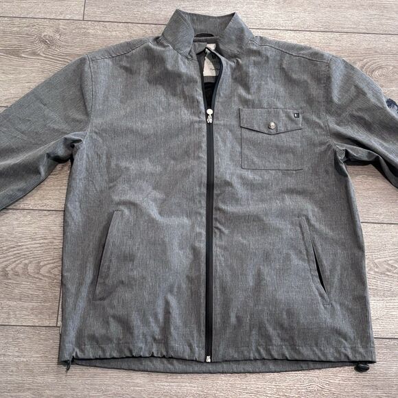 Linksoul Other - Linksoul Golf Jacket Mens Large Grey Windbreaker Lightweight Full Zip Pockets